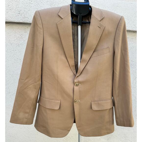 Pierre Cardin Other - EUC Pierre Cardin Tan Camel Blazer Sport Coat 44R 2 Button Classic Suit Jacket